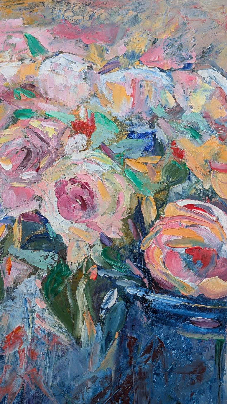 Original Modernism Floral Painting by Marina Kaiser