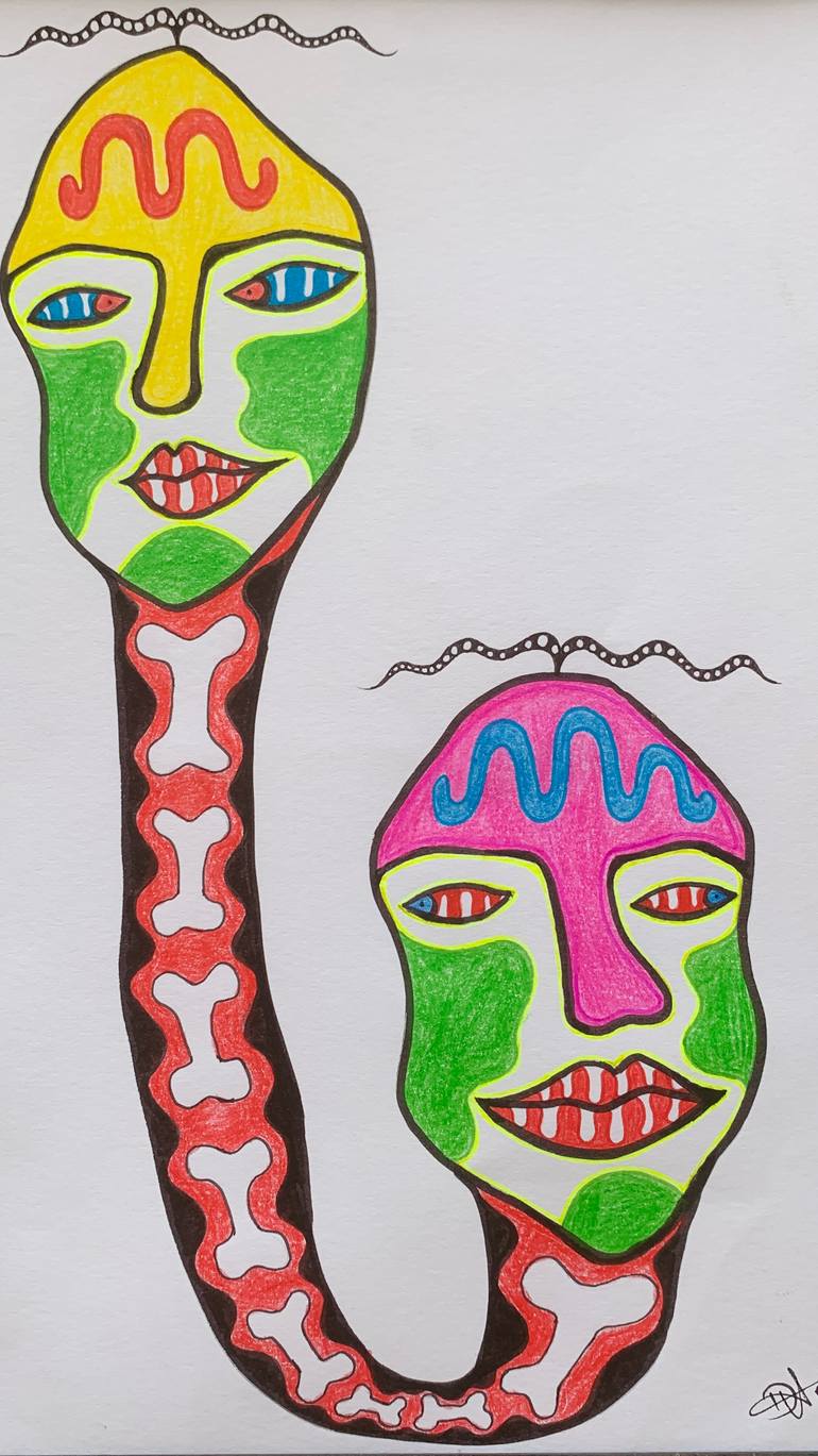 Original Abstract Expressionism Abstract Drawing by Ambreen Sadiq