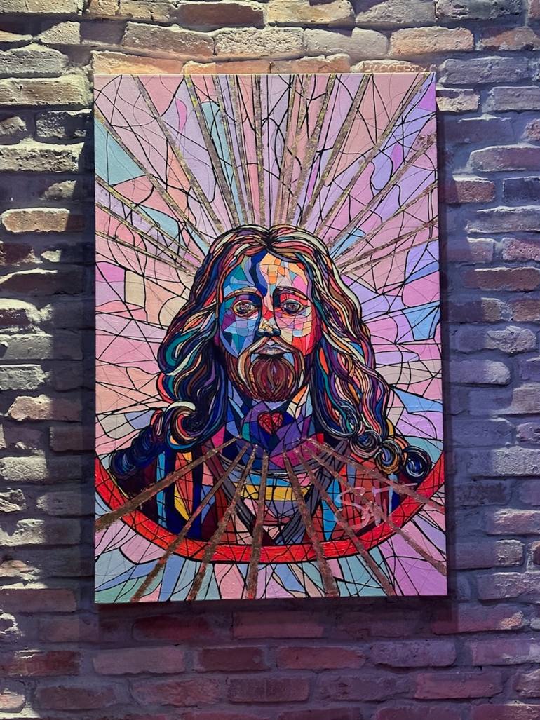 Original Art Nouveau Religion Painting by The Artistic  Saint