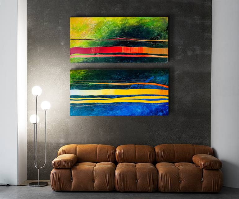 Original Abstract Expressionism Abstract Painting by Natalia Shutiak