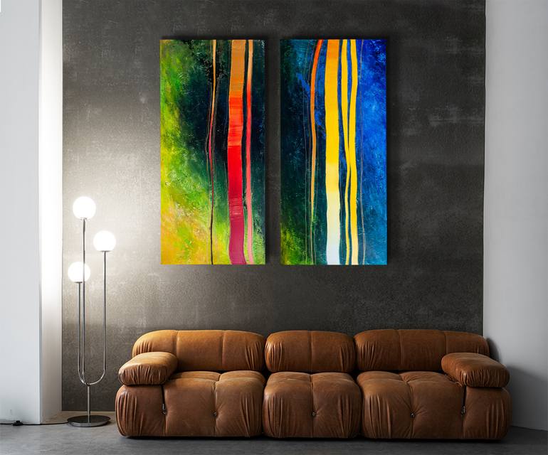 Original Abstract Expressionism Abstract Painting by Natalia Shutiak