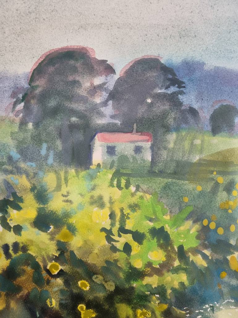 Original Impressionism Landscape Painting by Elizaveta Nabokova