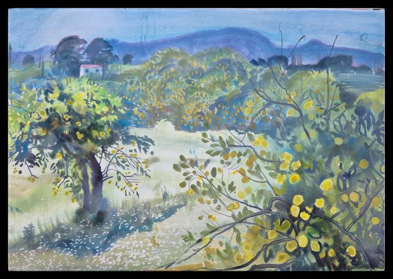 Original Impressionism Landscape Painting by Elizaveta Nabokova