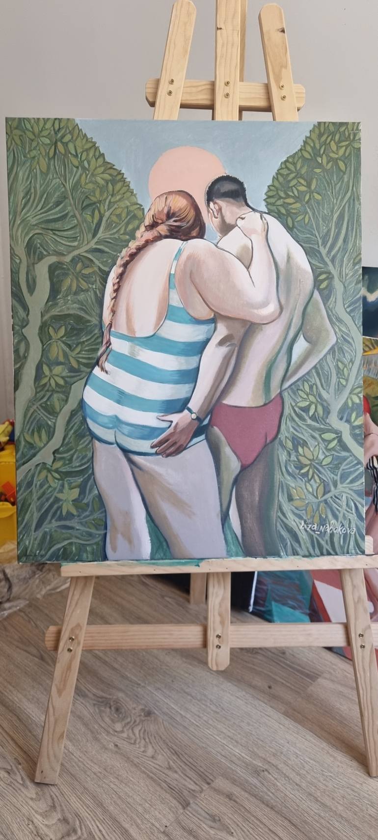 Original Contemporary Classical Mythology Painting by Elizaveta Nabokova