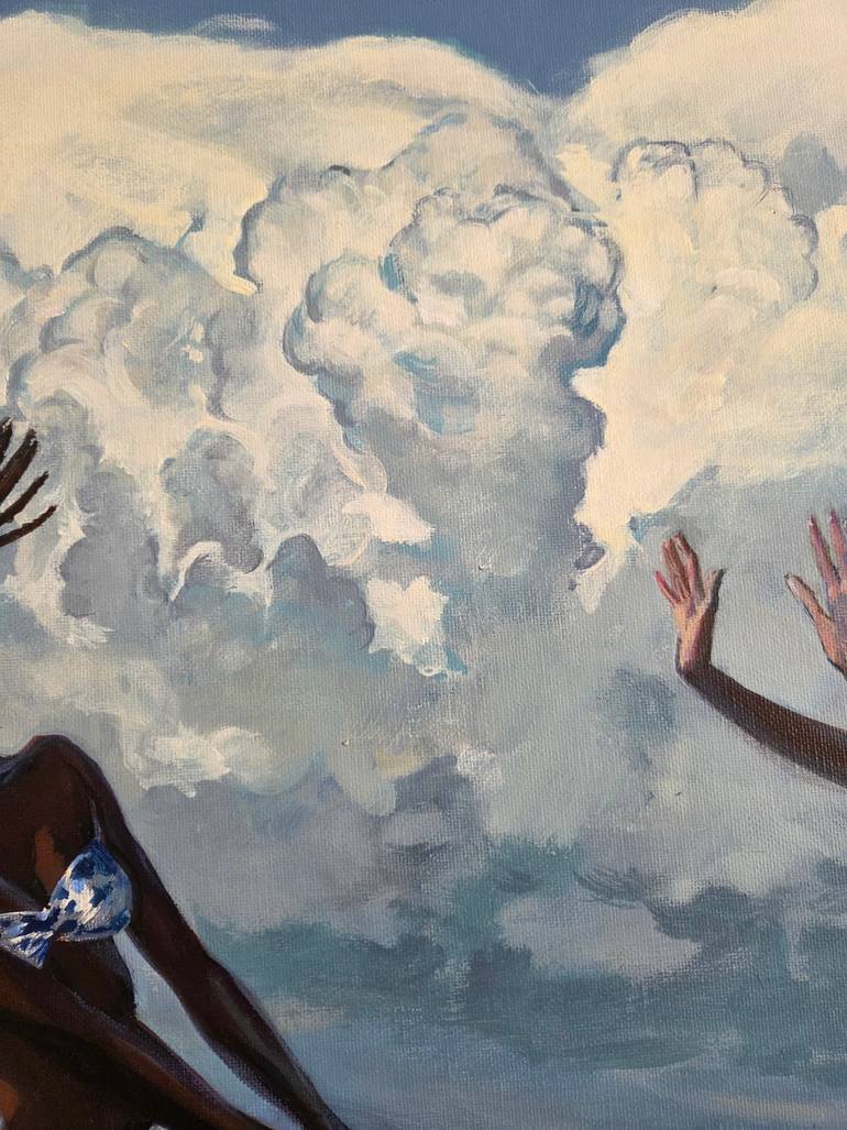 Original Figurative Beach Painting by Elizaveta Nabokova