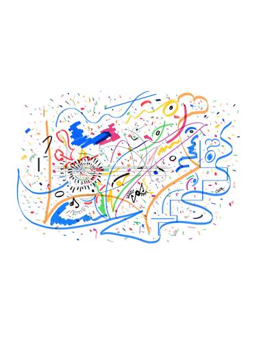 Original Abstract Expressionism Love Digital by Oana Carianopol Or Karagiannopoulou