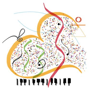Original Abstract Love Digital by Oana Carianopol Or Karagiannopoulou