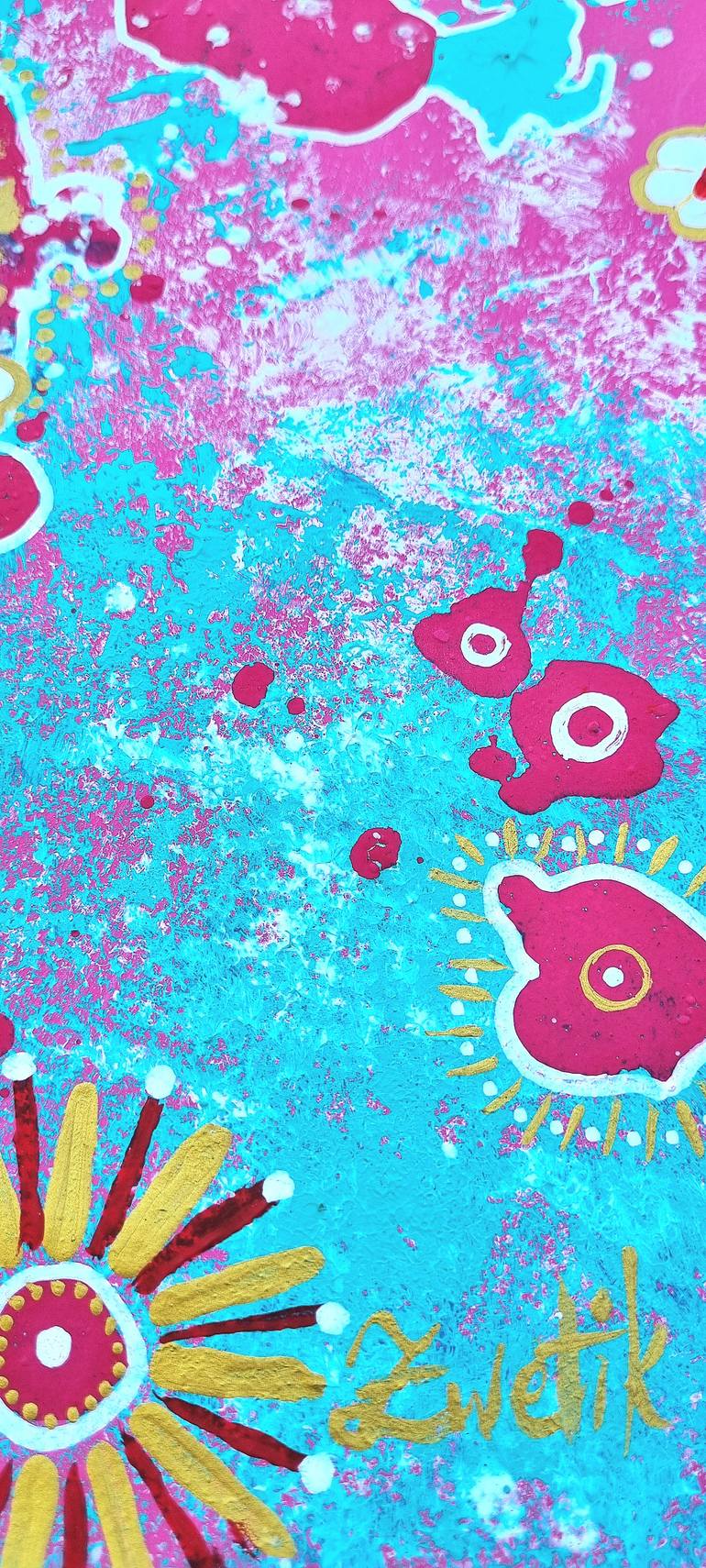Original Abstract Expressionism Abstract Painting by Lena Zwetik