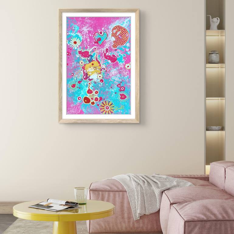 Original Abstract Expressionism Abstract Painting by Lena Zwetik