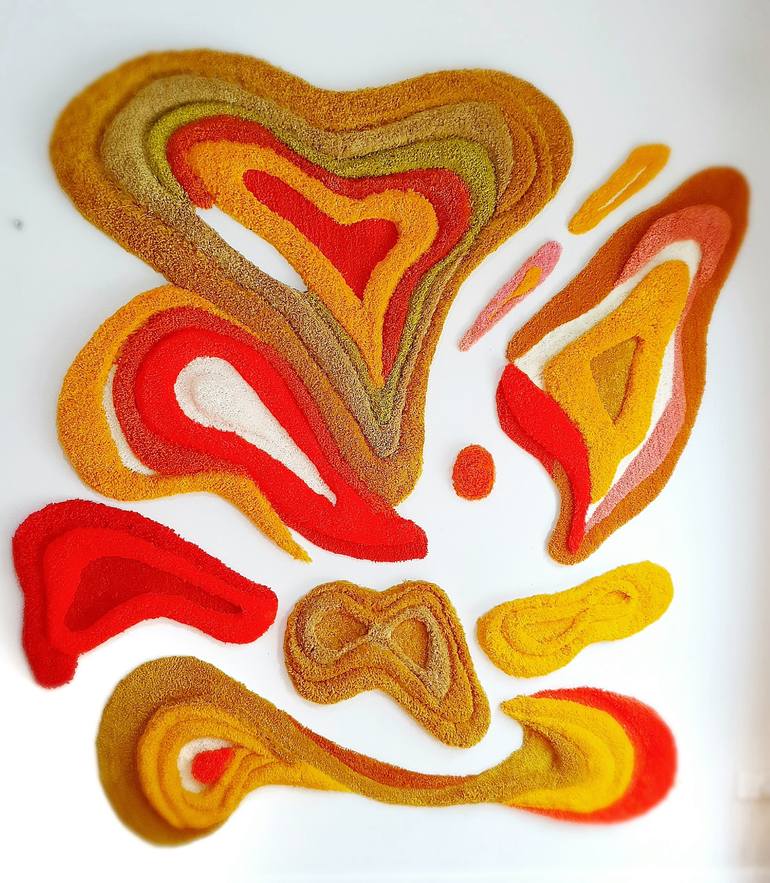 Original Art Deco Abstract Mixed Media by Roezetta Crampton