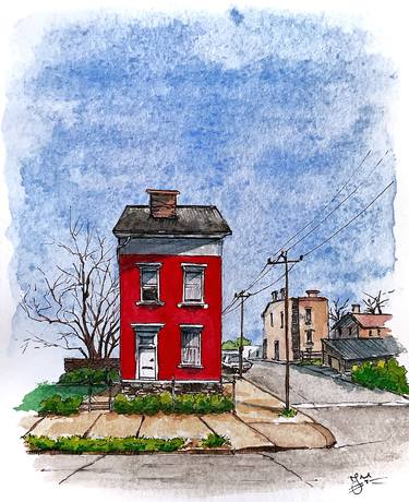 Original Contemporary Cities Painting by Julie Wintertale
