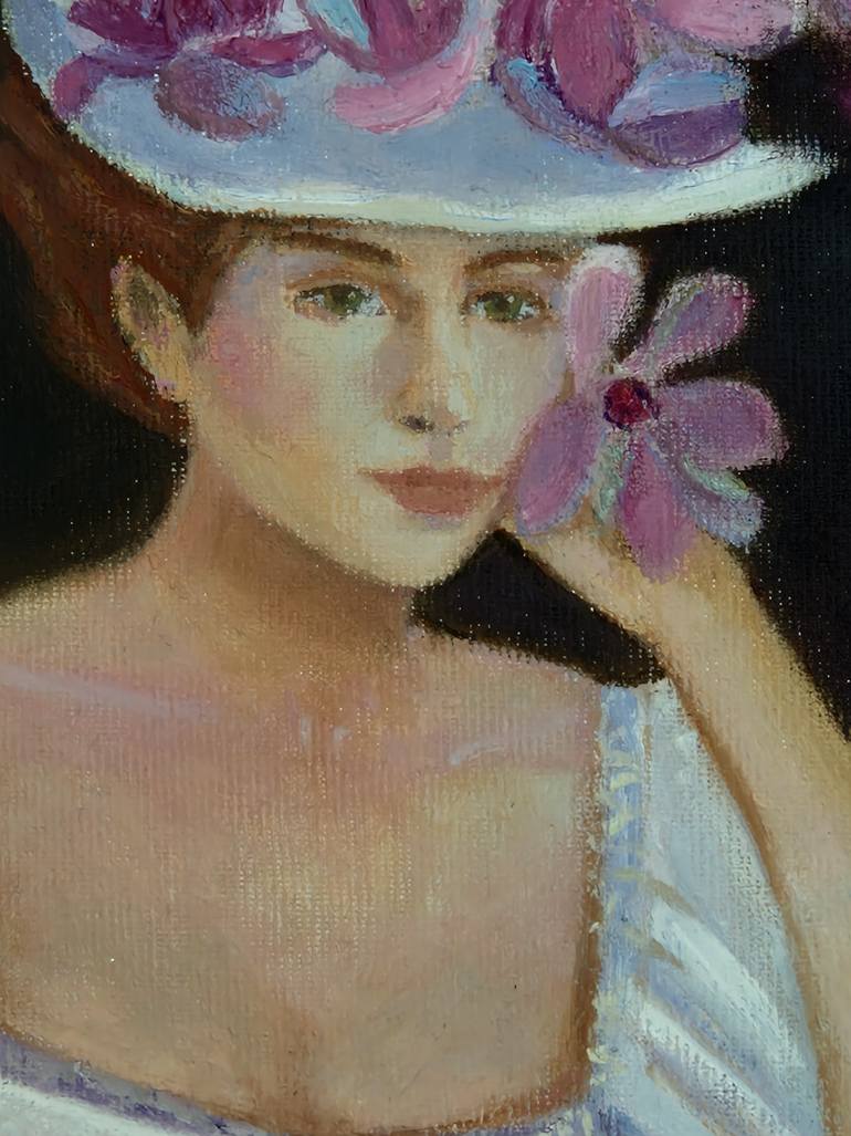 Original Classicism Floral Painting by Katarina Ivanovic Jonesic