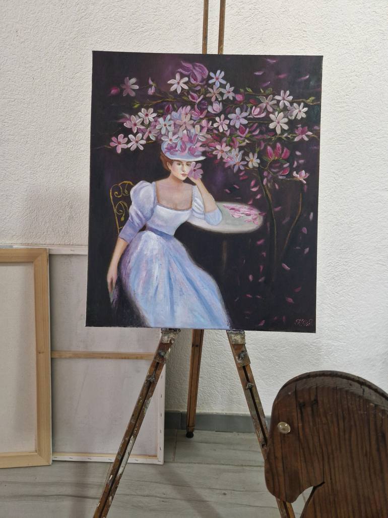 Original Classicism Floral Painting by Katarina Ivanovic Jonesic