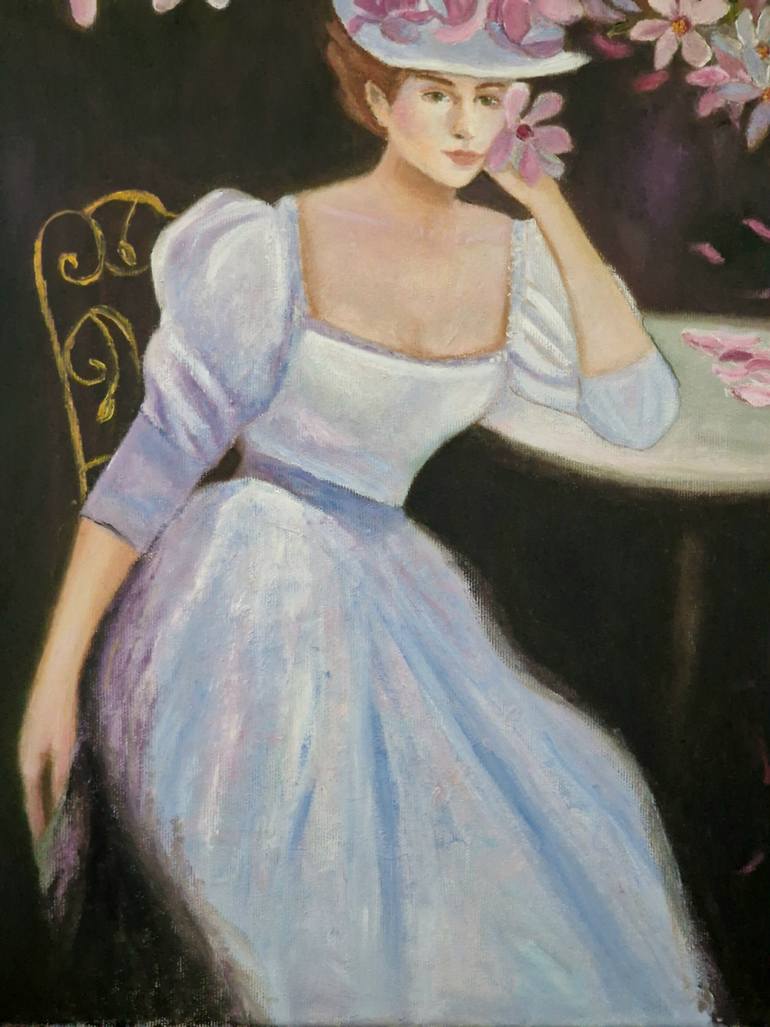 Original Classicism Floral Painting by Katarina Ivanovic Jonesic