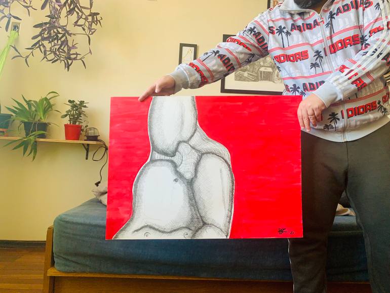 Original Figurative Body Drawing by Ronaldo Paixão