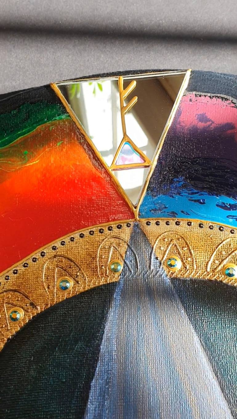 Original Abstract Expressionism Outer Space Mixed Media by Galì  Sefer