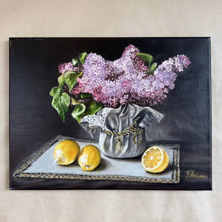 Original Impressionism Still Life Painting by Fatimie Ashyrova