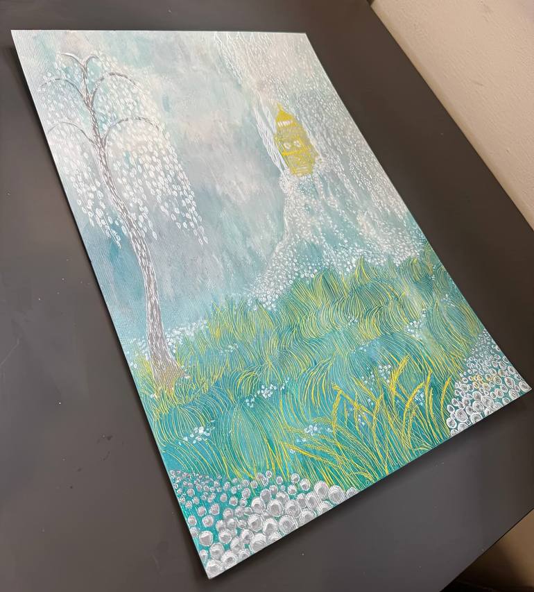 Original Abstract Landscape Painting by Fatimie Ashyrova