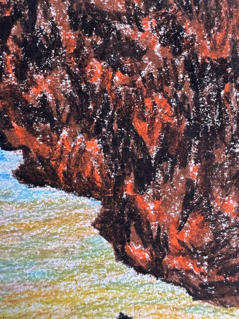 Original Impressionism Seascape Drawing by Fatimie Ashyrova