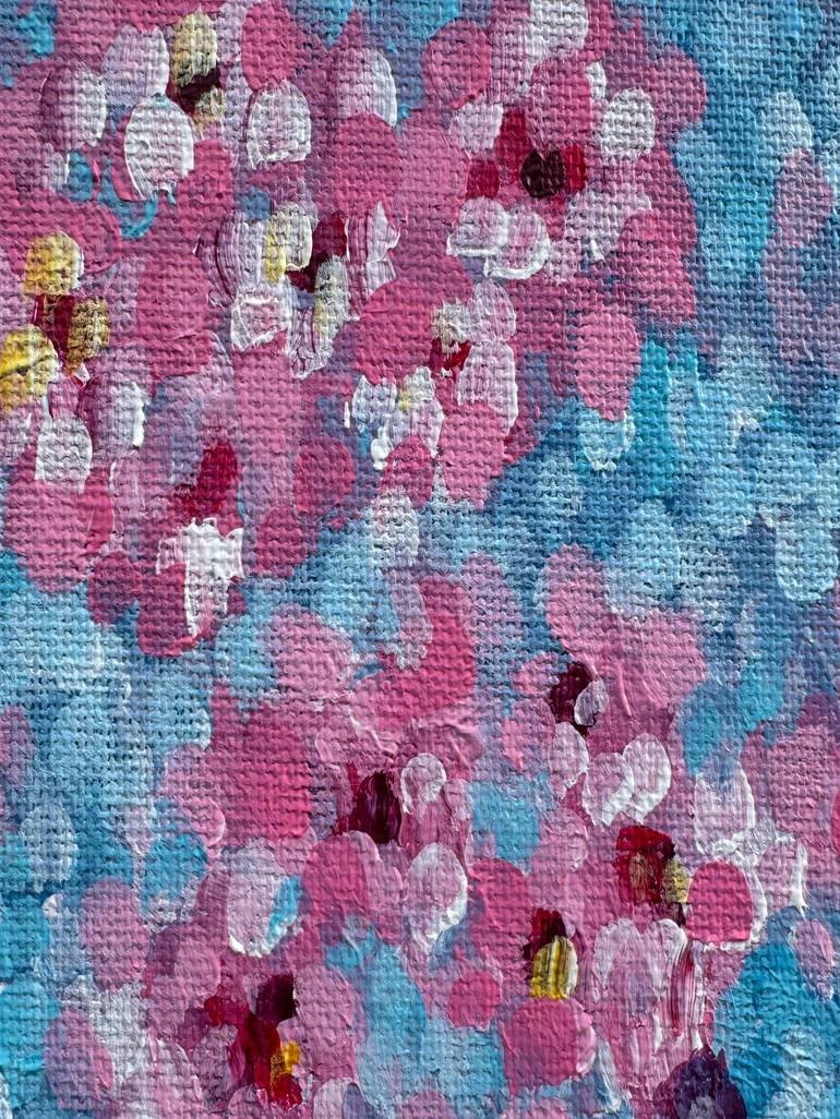Original Abstract Floral Painting by Fatimie Ashyrova