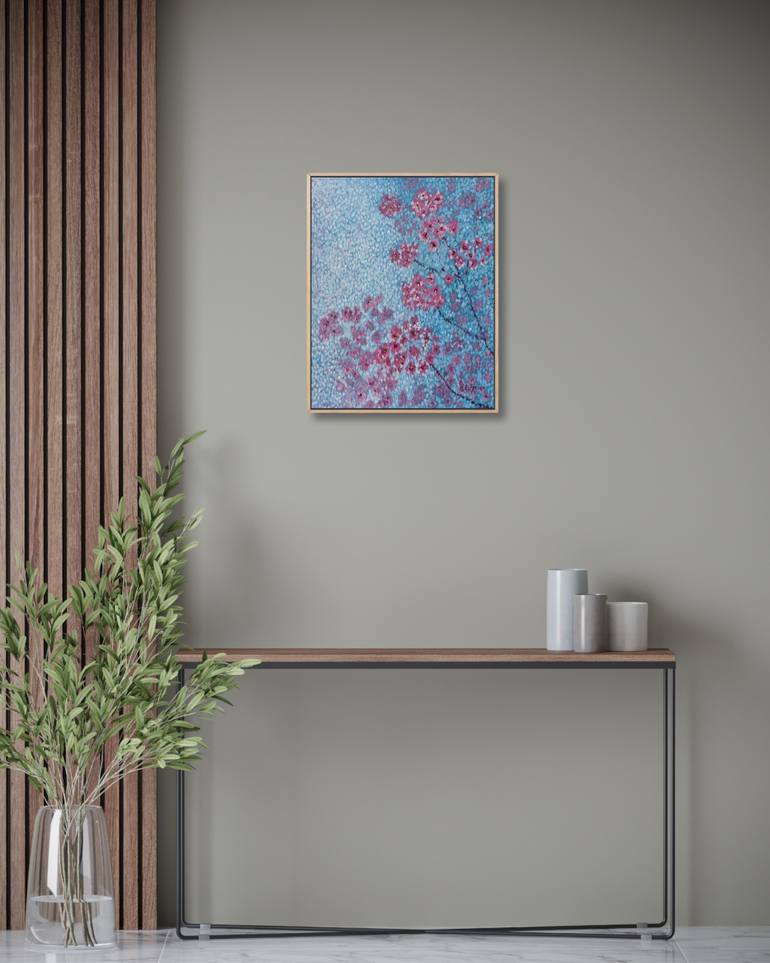 Original Abstract Floral Painting by Fatimie Ashyrova