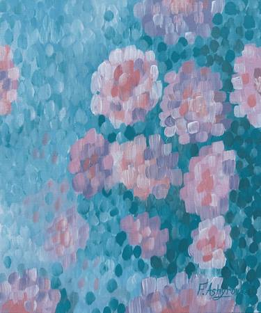 Original Abstract Floral Paintings by Fatimie Ashyrova