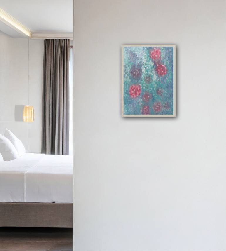 Original Abstract Floral Painting by Fatimie Ashyrova
