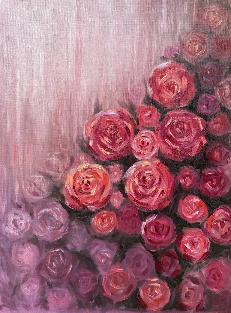 Print of Abstract Floral Paintings by Fatimie Ashyrova