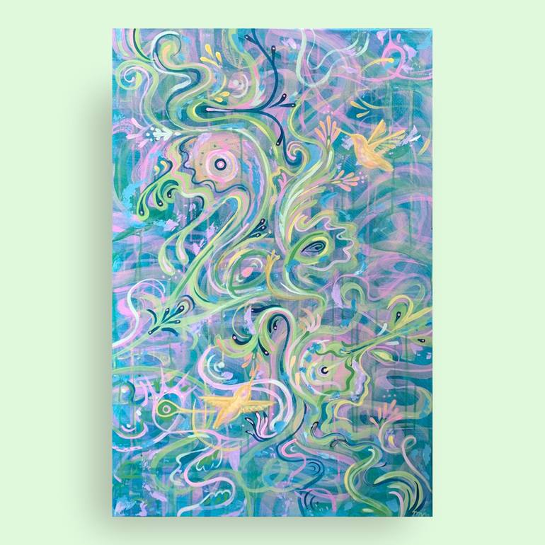Original Impressionism Abstract Painting by Marianne Valdez