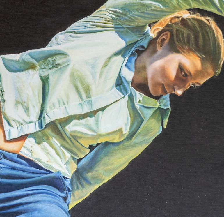 Original Neoclassicism Women Painting by Sirje Papp