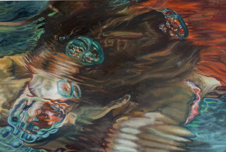 Original Neoclassicism Classical Mythology Painting by Sirje Papp