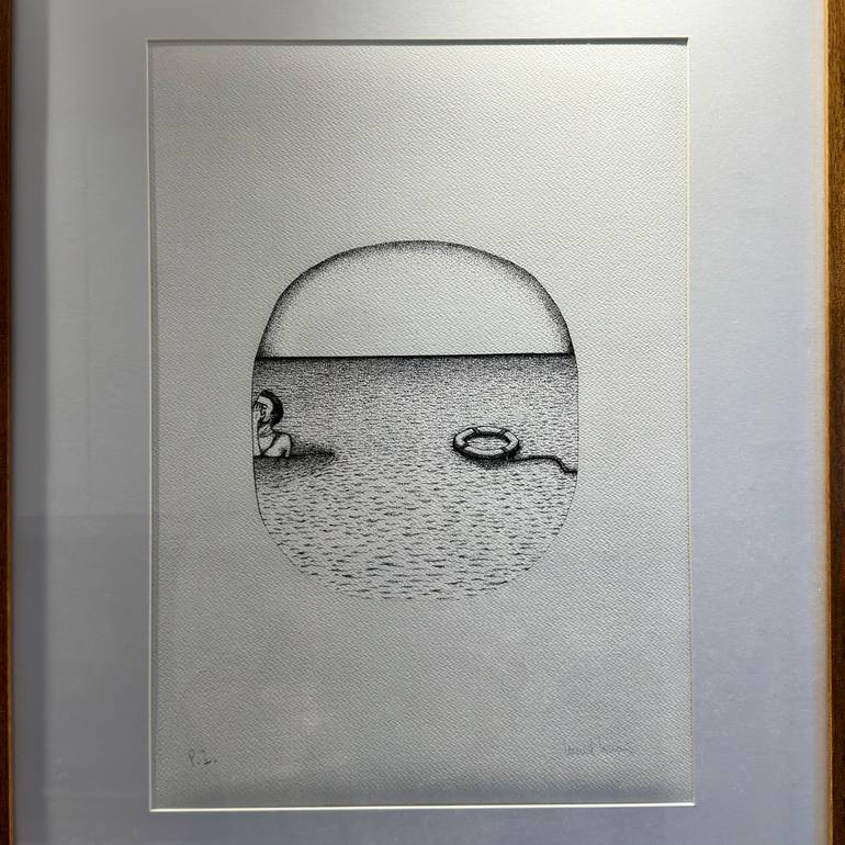 Original Black & White People Drawing by Manoel Moreira