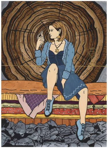 Original Contemporary Women Mixed Media by Helena Beudaert
