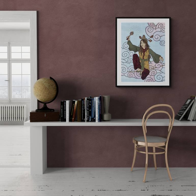 Original Contemporary Women Mixed Media by Helena Beudaert
