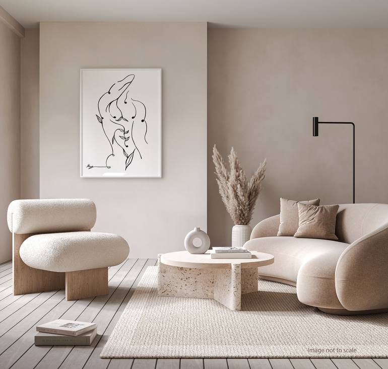 Original Minimalism Abstract Drawing by Mary Karananos