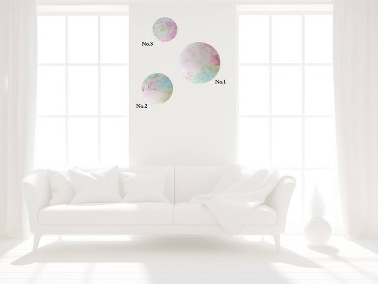 Original Abstract Mixed Media by Mikako Ikeshima