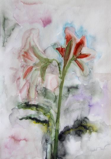 Original Fine Art Floral Paintings by Magdalena Kalieva