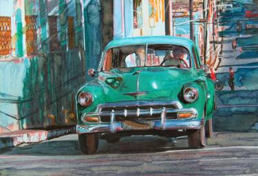 Print of Fine Art Automobile Paintings by Magdalena Kalieva