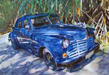 Original Fine Art Automobile Paintings by Magdalena Kalieva