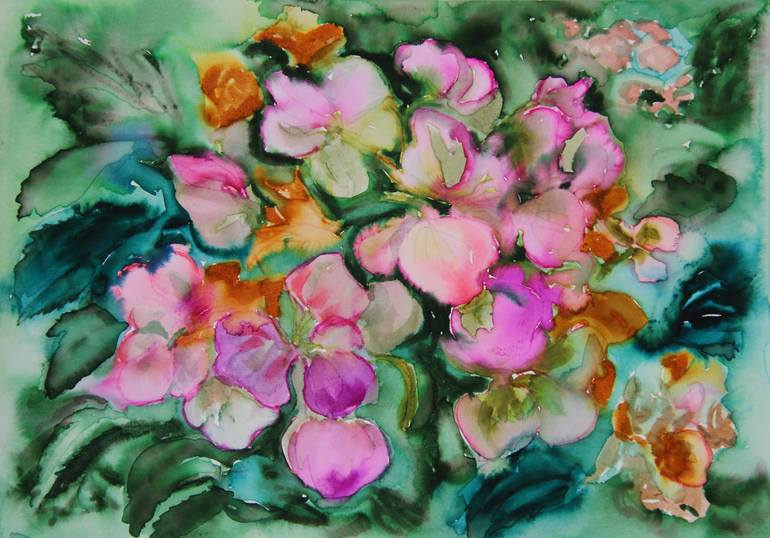 Print of Fine Art Floral Paintings by Magdalena Kalieva