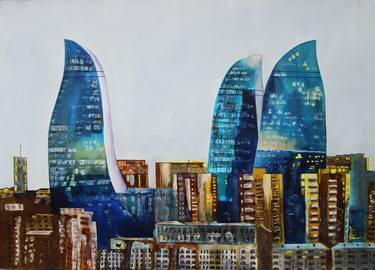 Original Documentary Cities Paintings by Magdalena Kalieva