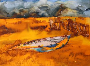 Print of Expressionism Boat Paintings by Magdalena Kalieva