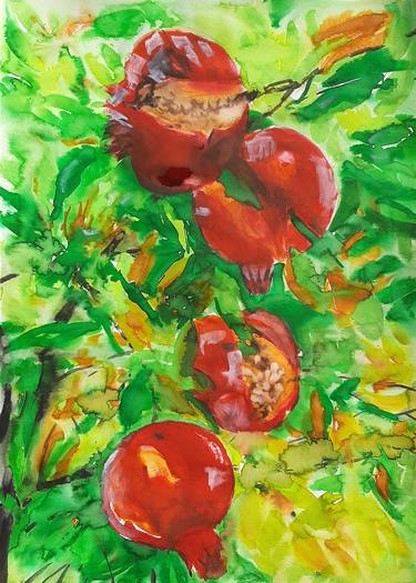 Original Expressionism Garden Paintings by Magdalena Kalieva