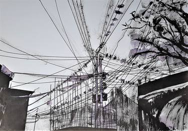 Print of Modern Cities Drawings by Magdalena Kalieva