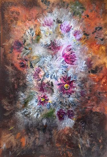 Original Expressionism Floral Paintings by Magdalena Kalieva