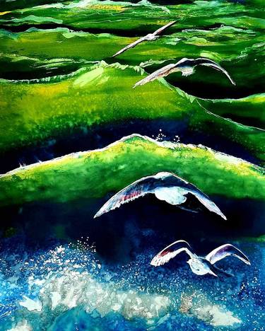 Print of Expressionism Nature Paintings by Magdalena Kalieva