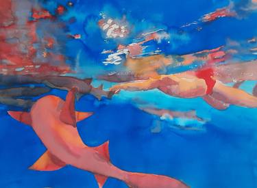 Print of Figurative Water Paintings by Magdalena Kalieva