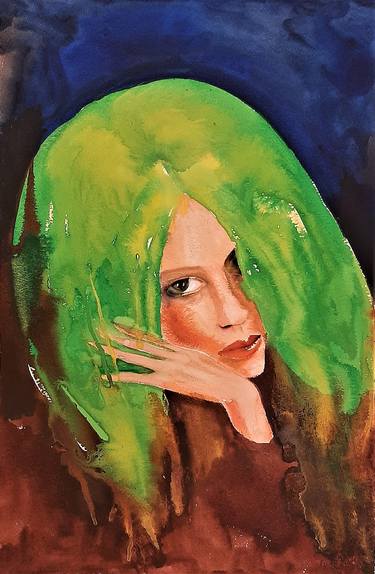 Print of Portraiture Portrait Paintings by Magdalena Kalieva