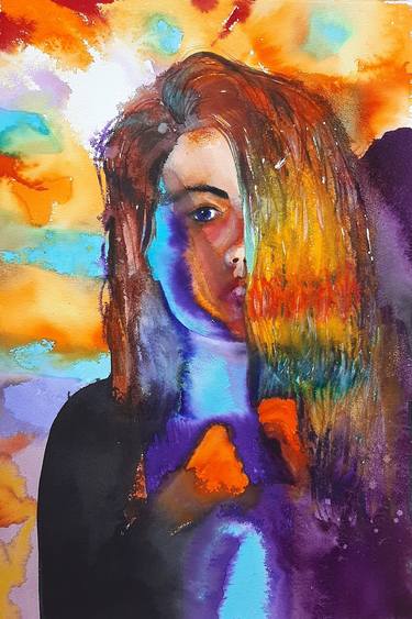 Print of Figurative Portrait Paintings by Magdalena Kalieva