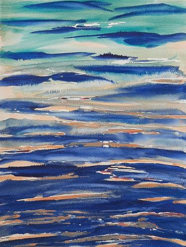Print of Impressionism Seascape Paintings by Magdalena Kalieva